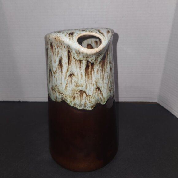 VTG Canonsburg Pottery 9.5” Brown Drip Glazed 2-Quart Water Pitcher w/Ice Lip - Picture 9 of 11